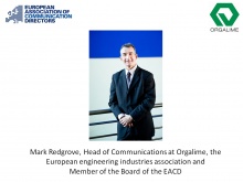 Mark Redgrove, Head of Communications at ORGALIME - The European Engineering Industries Association, and Board Member in EACD - The European Association of Communication Directors