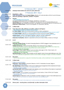 Forum Agenda 2011