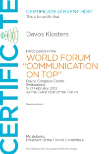 Forum Certificates 2012