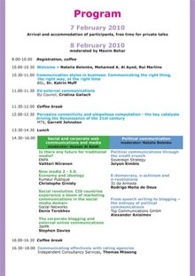 Forum Agenda 2010