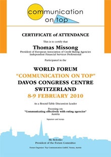 Forum Certificates 2010