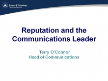 Terry O'Connor, Head of Communications at Science and Technology Facilities Council (UK)